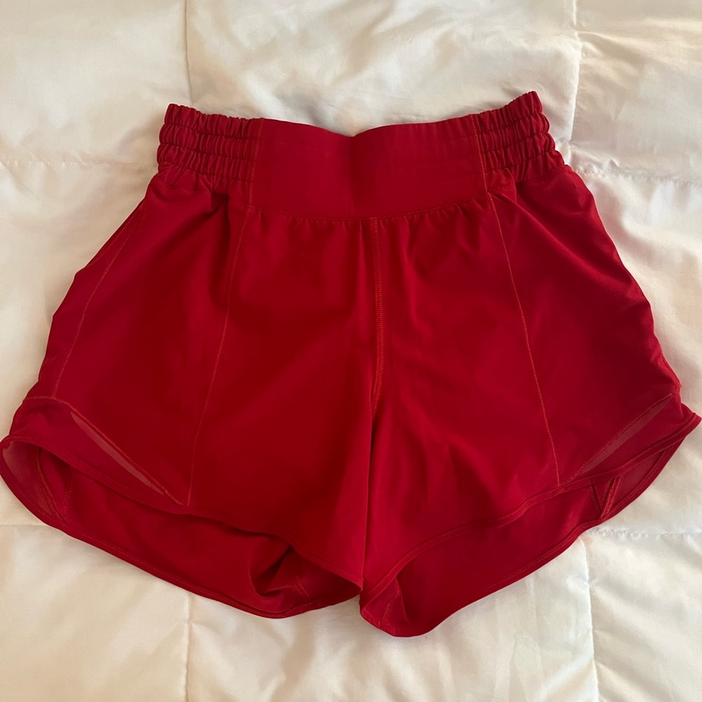 Lululemon Hotty Hot High Rise 4” Red